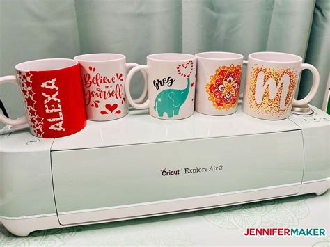 cricut textured vinyl mug press